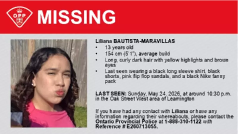 Windsor OPP Search for Missing 13-Year-Old Girl
