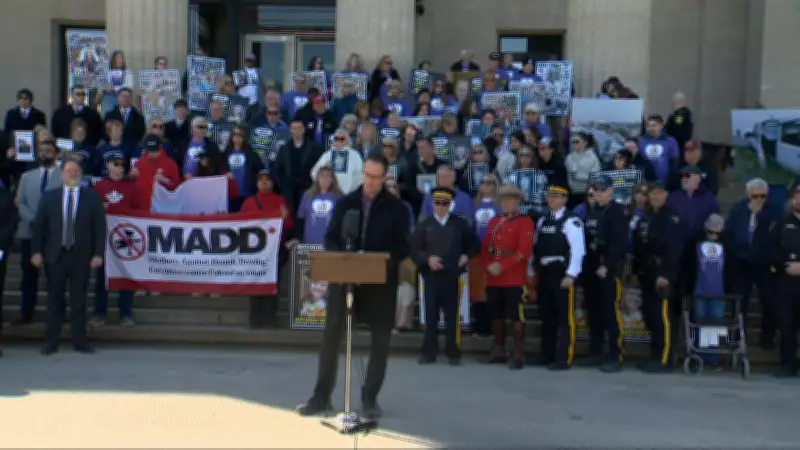 Winnipeg families march to remember impaired driving victims on new commemoration day