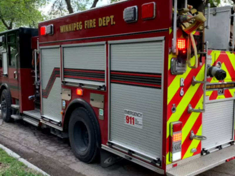 Winnipeg Firefighters Battle Grass Fire Covering 1,000 Square Meters