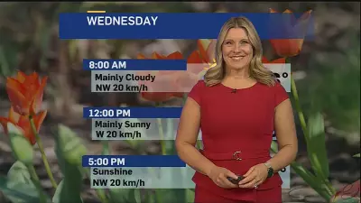 Cloudy Skies with Peaks of Sunshine Expected Wednesday