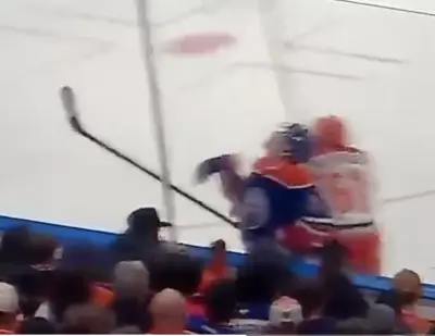 Evan Bouchard concussed? Hit by Cutter Gauthier in Game 1 against Ducks