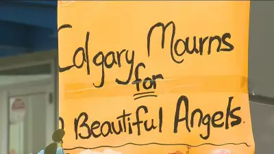 Hundreds Gather to Mourn Slain Calgary Children at Vigil