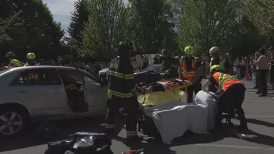 Mock Crash Shows BC Students Dangers of Impaired Driving