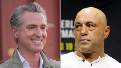Newsom Dares Rogan to Host Him, Calls Him 'Too Chicken'