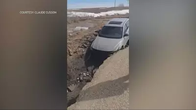 Sask. Driver Recounts Close Call After Highway 335 Collapse Due to Flooding