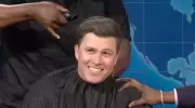 Colin Jost Nearly Shaves Head Live on SNL's Weekend Update