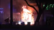 Fire Engulfs Etobicoke Fireworks Store After Car Crash