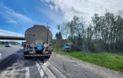 Fuel Tanker and Bus Collide on Hwy 11 Near Barrie, One Hospitalized