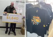 Grade 4 Student Raises $1,600 from Funny T-Shirt Sales at Giant Tiger