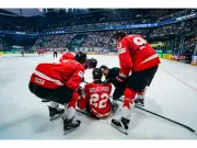 Oilers GM Bowman: Evan Bouchard 'going to be OK' after scary hit at Worlds