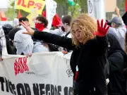 Protesters Rally Against Canada's Largest Arms Show CANSEC in Ottawa