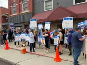 Provincial workers in Renfrew strike over back pay demands