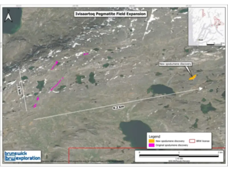Brunswick Exploration Doubles Extent of Lithium Corridor at Nuuk Project