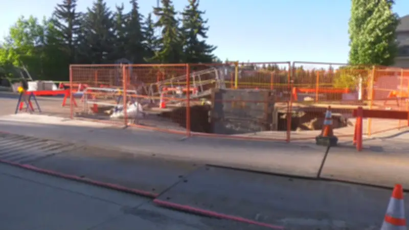 Calgary Community Faces Massive Sinkhole After Water Main Break