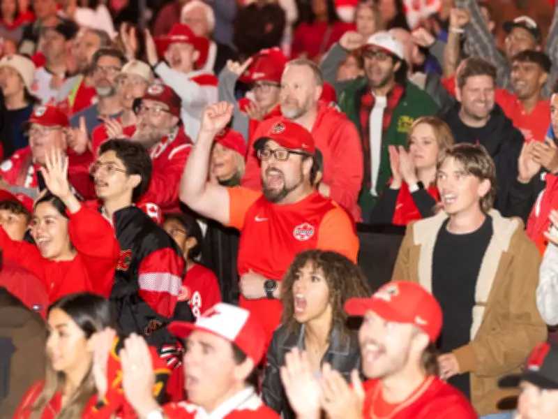 Calgary fans celebrate historic Canada win at Spruce Meadows watch party