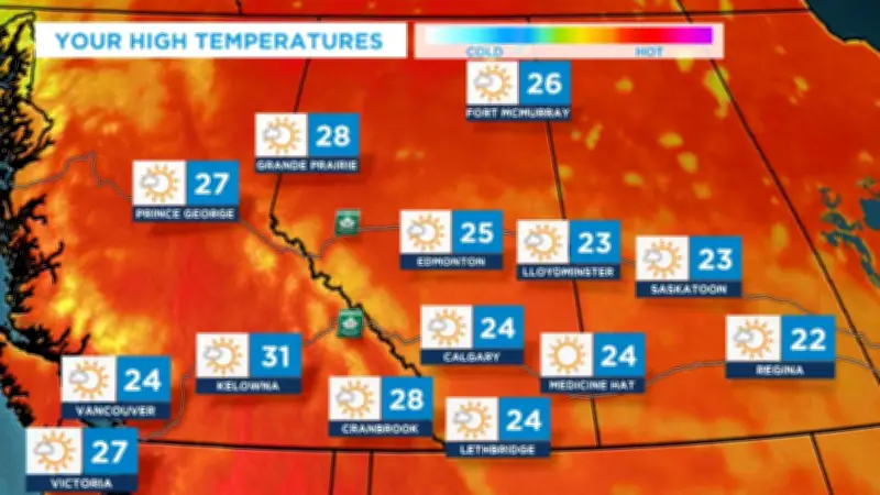 Calgary Weather: Sunny and Warm Mid-Week, Rain Starts Friday