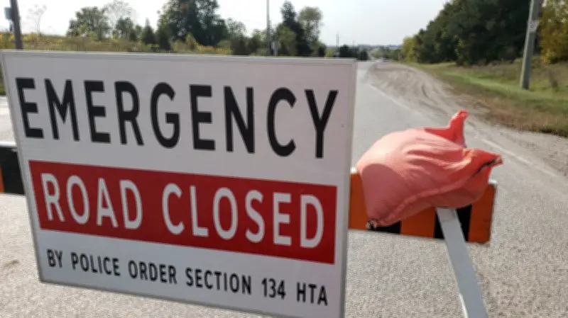 Crash Closes North Dumfries Road in Ontario