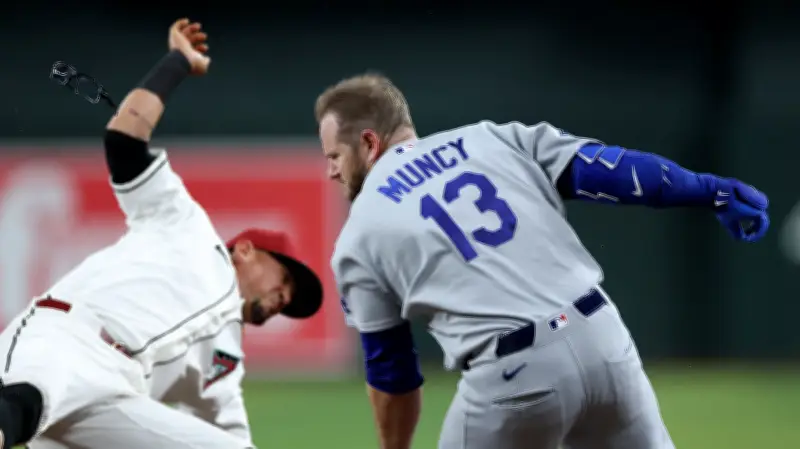 Dodgers' Max Muncy and Diamondbacks' Ildemaro Vargas in Violent Collision