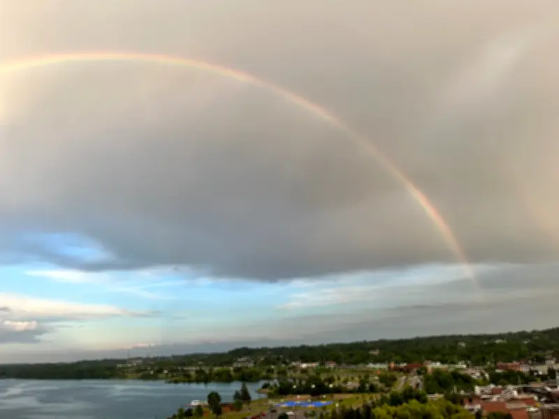 Double Rainbow Over Kempenfelt Bay Delights Barrie Residents