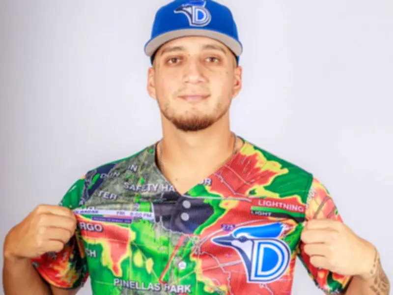 Dunedin Blue Jays go viral with 'Rain Delay' jersey honoring weather woes
