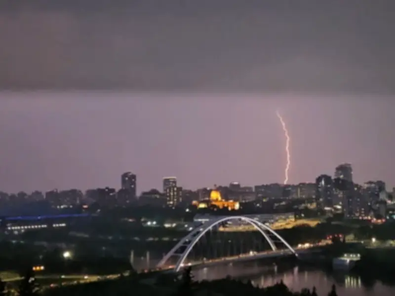 Edmonton Braces for More Thunderstorms After Record June Rainfall