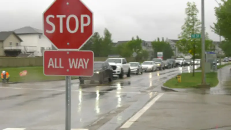 Edmonton Removes New 4-Way Stop After Traffic Snarl in Southeast