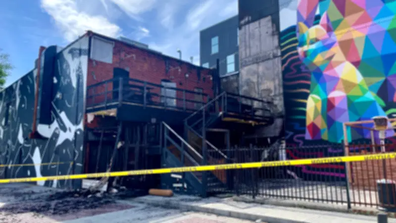 El Cortez Patio Damaged in Thursday Night Fire in Edmonton