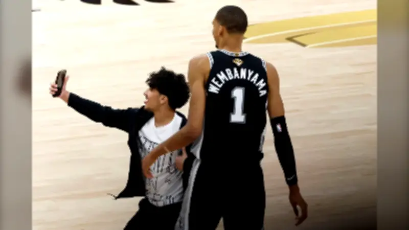 Fan Runs Onto Court to Take Selfie With 'Surprised' Victor Wembanyama During NBA Finals Game 1