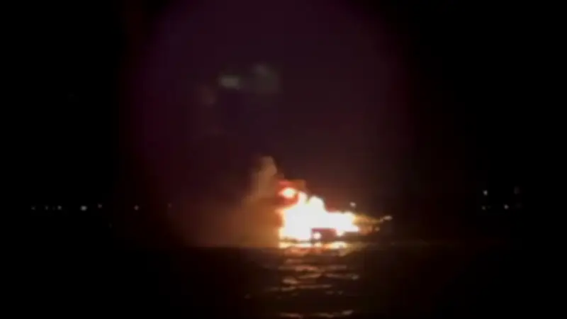 Fireworks Barge Fire in Pointe Claire on Saint-Jean-Baptiste Day