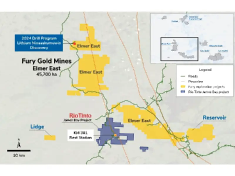 Fury Gold Mines Reports 6.0% Li2O5 DSO Concentrate from Ninaaskumuwin Lithium Discovery