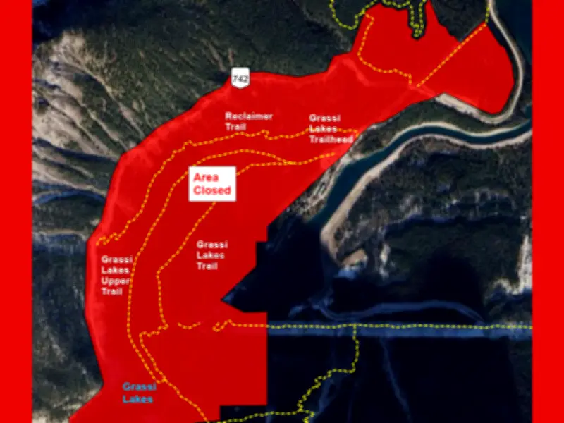 Grassi Lakes Area Closed After Rockslide: Alberta Parks