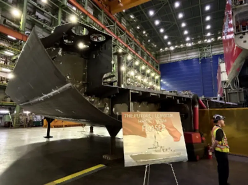Halifax Shipyard Workers Lay Keel for First River-Class Destroyer HMCS Fraser