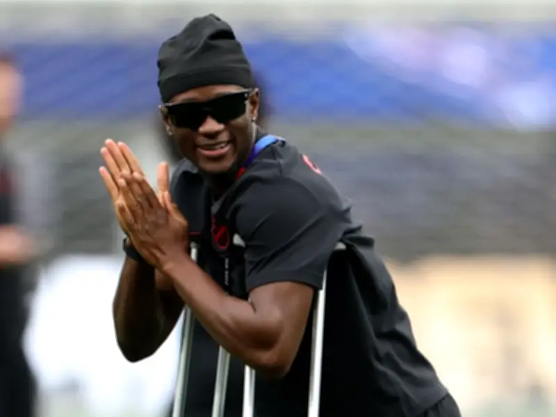Ismael Kone dances on crutches after Canada's World Cup win over South Africa