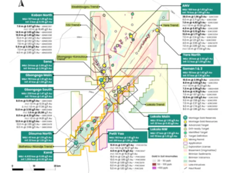 Montage Gold Expands Koné Satellite Resources to 1.7Moz Indicated