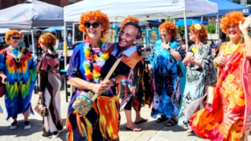 Mrs. Roper Look-Alikes Storm Downtown Orillia for Charity Walk