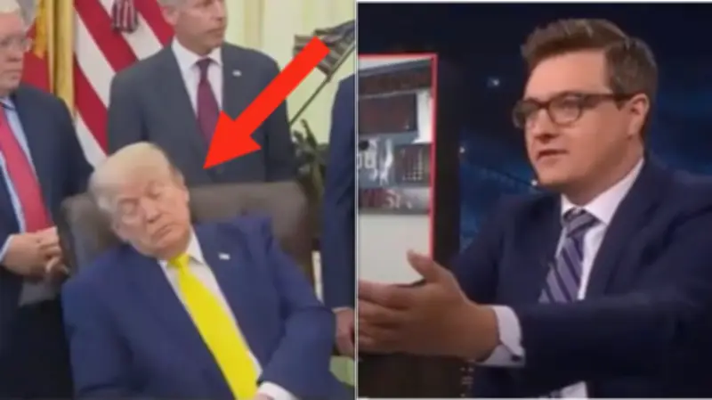 MSNBC's Chris Hayes Flabbergasted by Trump Appearing to Nod Off in Oval Office