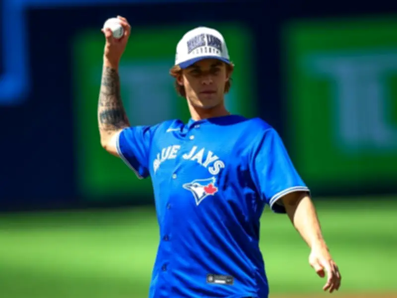 NHL top pick Gavin McKenna throws first pitch at Blue Jays game