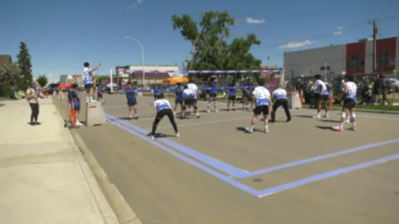 Nine-Man Volleyball Takes Over Roads at Chinatown's 3rd Annual Spring Block Party