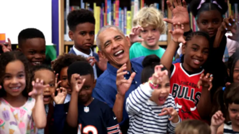 Obamas Welcome First Visitors to Presidential Center on Juneteenth