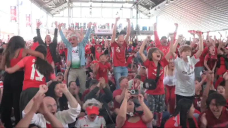 Pandemonium at North Vancouver Watch Party as Canada Advances to World Cup Round of 16