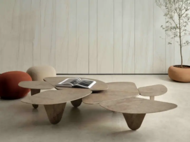 Patkau Studio Transforms Mineral Surface into Sculptural Modular Furniture