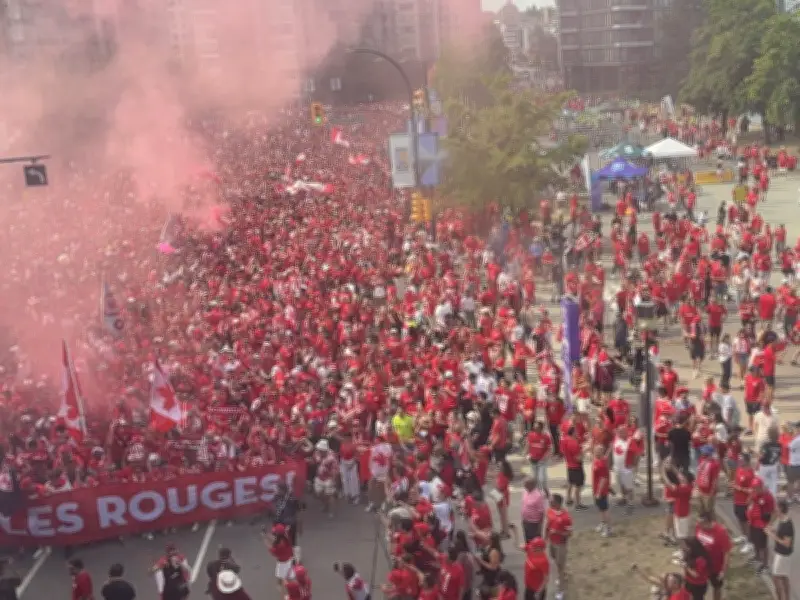 Photos: World Cup fans paint Vancouver red for Canada-Switzerland match