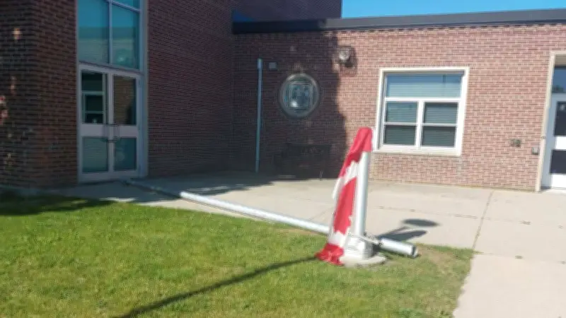 Pride Flag Stolen, Flagpole Cut at Oxford County School in Second Incident