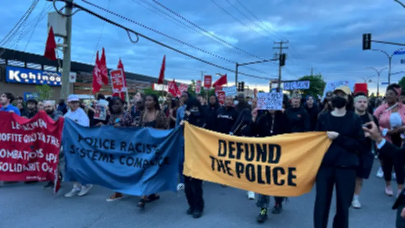 Protesters Rally Outside Montreal Police Station Amid Racial Profiling Allegations