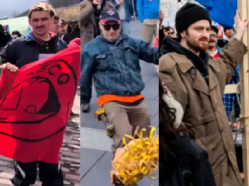 Quebec Labour Minister Guillotine Effigy: Police Hunt 3 Suspects