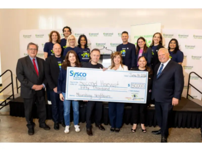 Sysco Canada Donates $50K to Second Harvest, Surpasses 1M Meals