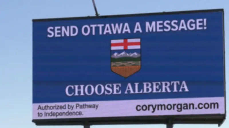Taber Disavows Billboard Fueling Alberta Separatism Debate