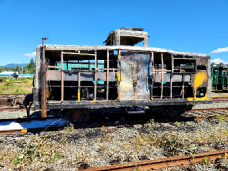 Three Youth Arrested After Historic Railcar Fire on Vancouver Island
