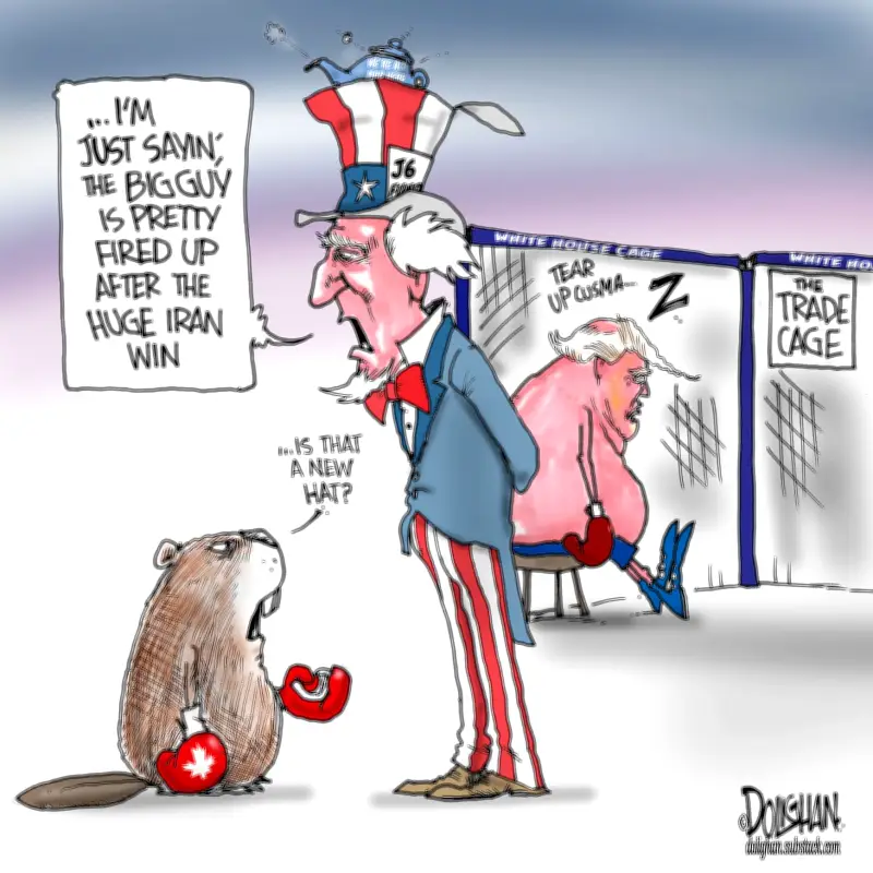 Tim Dolighan Cartoon for June 22, 2026 Published in Toronto Sun