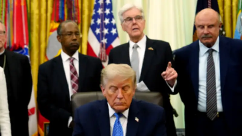 Trump Appears to Fall Asleep During Meeting on Church-State Separation